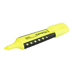 Stat Rubberised Grip Highlighter Chisel 2-5mm Yellow