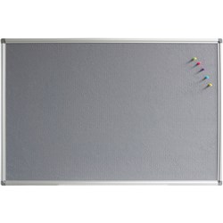 Rapidline Pinboard 1500W x 15D x1200mmH  Grey Felt Aluminium Frame