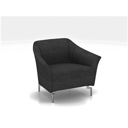 Venice Lounge Single Seater 780W x 730D x 780mmH  Charcoal Fabric