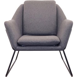 Rapidline Cardinal Lounge Chair 1 Seater 755W x 800D x 870mmH Charcoal Ash Fabric