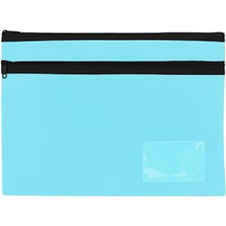 Celco Pencil Case Twin Zip Large 350 x 260mm Marine Blue 