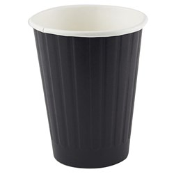 Writer Breakroom Disposable Double Wall Paper Cups 355ml 12oz Box Of 500 Black