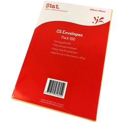 Stat Peel And Seal Envelope C5 Kraft Pack Of 100 