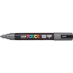 Uni Posca Paint Marker PC-5M  Medium 2.5mm Bullet Tip  Deep Grey