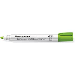 Staedtler Lumocolor Whiteboard Marker 351 Bullet Point Light Green Box of 10