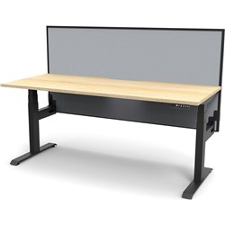 Rapidline Boost+ Single Sided Workstation + Screen 1800W x  750D x 1330mmH Oak/Black