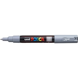 Uni Posca Paint Marker PC-1M  Extra Fine 1mm Tip  Grey