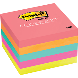 POST-IT R330-N-ALT  NEON Capetown 100 Sheets 76x76mm Assorted Pack of 12