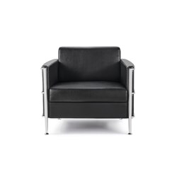 Rapidline Eclipse Lounge Chair 1 Seater 760W x 730D x 730mmH Chrome Frame Black PU