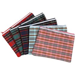 Marbig Tartan Pencil Case 375x264mm Giant  