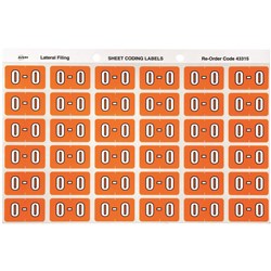 Avery Alphabet Coding Label O Side Tab 25x38mm Orange Pack Of 180