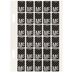 Avery Alphabet Coding Label Mc Top Tab 20x30mm White Black Pack Of 150