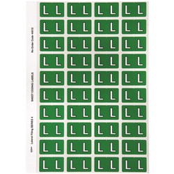 Avery Alphabet Coding Label L Side Tab 25x42mm Dark Green Pack Of 240