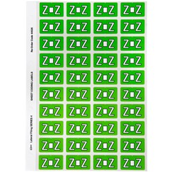 Avery Alphabet Coding Label Z Side Tab 25x42mm Light Green Pack Of 240