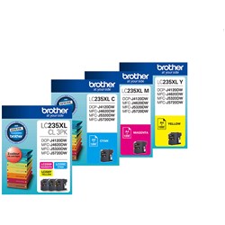 BROTHER INK CARTRIDGE LC-235XLCMY Colour Pack 