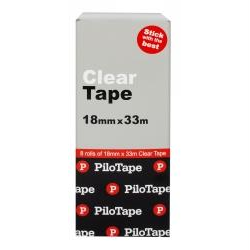 PILOTAPE STATIONERY TAPE Premium 18mmx33m Clear 