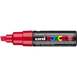 Uni Posca PC-8K Paint Marker Broad 8mm Chisel Tip  Red