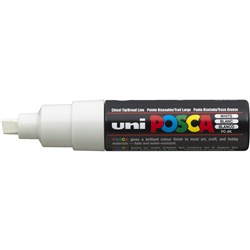 Uni Posca PC-8K Paint Marker Broad 8mm Chisel Tip  White