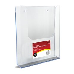 Deflecto Brochure Holder A4 Single Tier Wall Mount 