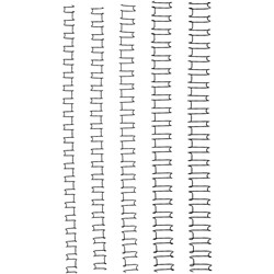 GBC Wire Binding Combs 10mm 21 Loop 85 Sheets Capacity Black Pack 100