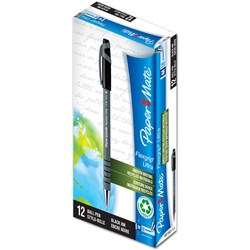 PAPERMATE BALLPOINT PEN Flexgrip Capped Medium Black