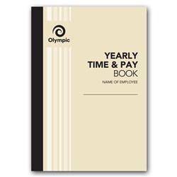 Olympic Yearly Time And Pay Book 210 x 148mm 32 Page Buff 