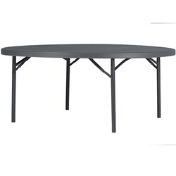 Sylex Fortress Plus Planet Round Folding Table 1800 Diameter x 745mmH Dark Grey