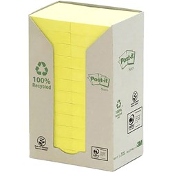 Post-It 653-RTY Notes Tower 36x48mm Recycled Yellow Pack of 24