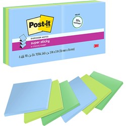 Post-It R330-6SST Super Sticky Notes Oasis 76mmx76mm Pack of 6