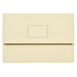 Marbig Slimpick Manilla Document Wallet Foolscap 30mm Gusset Buff