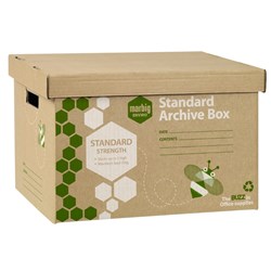 Marbig Enviro Standard Archive Box 315W x 420D x 260mmH Brown