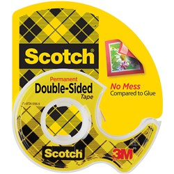 Scotch 136 Double Sided Tape 12.7mmx6.3m & Dispenser  