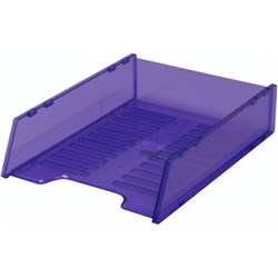 Italplast Document Tray Multifit Translucent  Tinted Purple