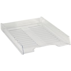 Italplast Slimline Document Tray A4 Multi Fit Tinted Clear