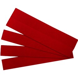 Quartet Magnetic Strips 22 x 150mm Red Pack Of 25 