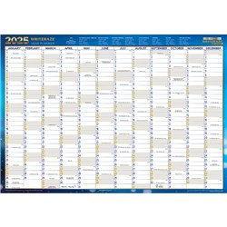 Collins Writeraze Dated Wall Planner 700 x 1000mm Framed Blue