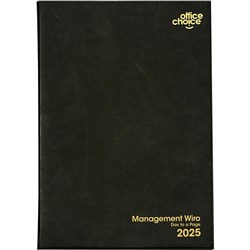 Office Choice Management Diary A4 Day To Page Black