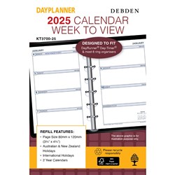 Debden Dayplanner Refill Pocket 80 x 120mm Dated Week To View