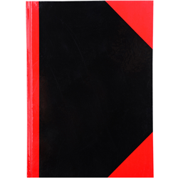 Spirax Black & Red Notebook  A7 Ruled 100 Leaf