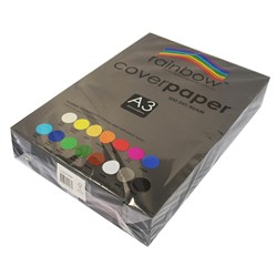 Rainbow Cover Paper A3 125gsm Black 500 Sheets