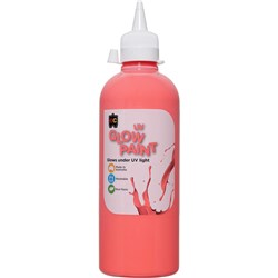 EC UV Glow Paint 500ml Scarlet 