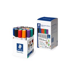 Staedtler 351 Lumocolor Whiteboard Marker Bullet 2mm Assorted Cup of 19