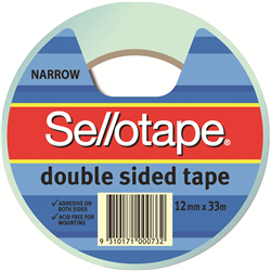 SELLOTAPE 404 DBL SIDED TAPE 12mmx10m Roll